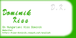 dominik kiss business card